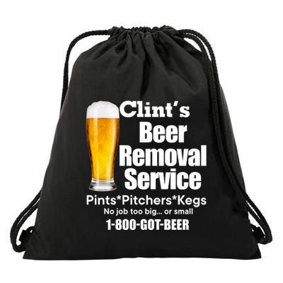 Clints Beer Removal Service Pints Pitchers Kegs Drawstring Bag