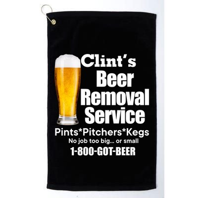 Clints Beer Removal Service Pints Pitchers Kegs Golf Towel