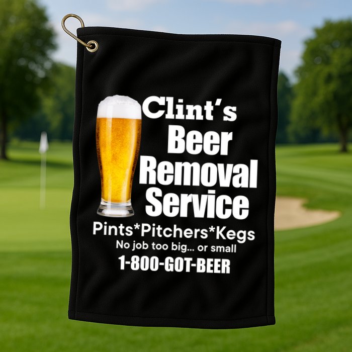 Clints Beer Removal Service Pints Pitchers Kegs Golf Towel