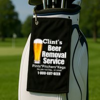 Clints Beer Removal Service Pints Pitchers Kegs Golf Towel