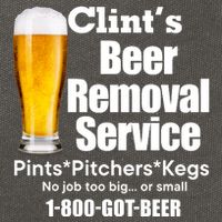 Clints Beer Removal Service Pints Pitchers Kegs Cotton Canvas Backpack