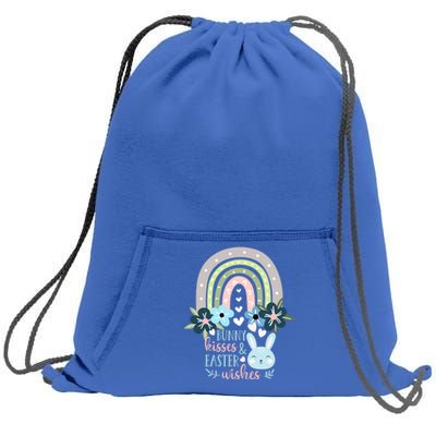 Cute Bunny Rabbit Easter Rainbow Bunny Easter Wishes Gift Sweatshirt Cinch Pack Bag