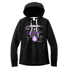 Colorado Baseball Rocky Mountain Skyline Baseball Women's Fleece Hoodie