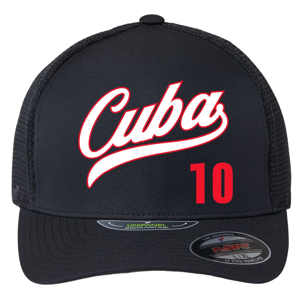 Cuba Baseball Remera Beisbol Cuban Jersey 10 Flexfit Unipanel Trucker Cap