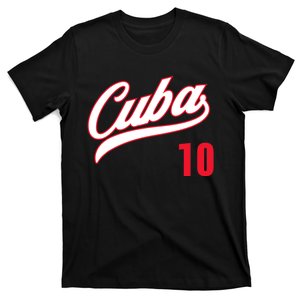 Cuba Baseball Remera Beisbol Cuban Jersey 10 T-Shirt