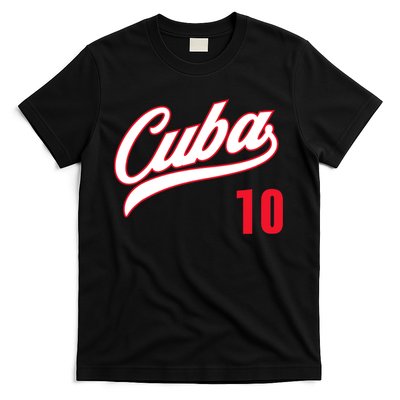 Cuba Baseball Remera Beisbol Cuban Jersey 10 T-Shirt