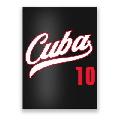 Cuba Baseball Remera Beisbol Cuban Jersey 10 Poster