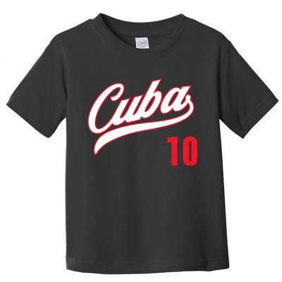 Cuba Baseball Remera Beisbol Cuban Jersey 10 Toddler T-Shirt