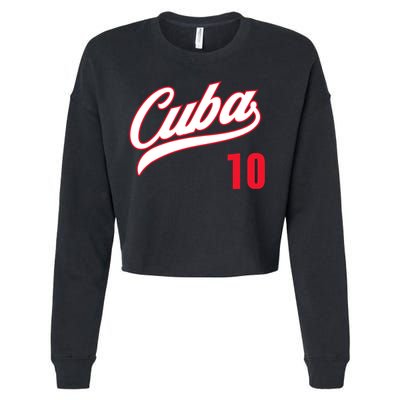 Cuba Baseball Remera Beisbol Cuban Jersey 10 Cropped Pullover Crew