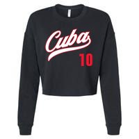 Cuba Baseball Remera Beisbol Cuban Jersey 10 Cropped Pullover Crew