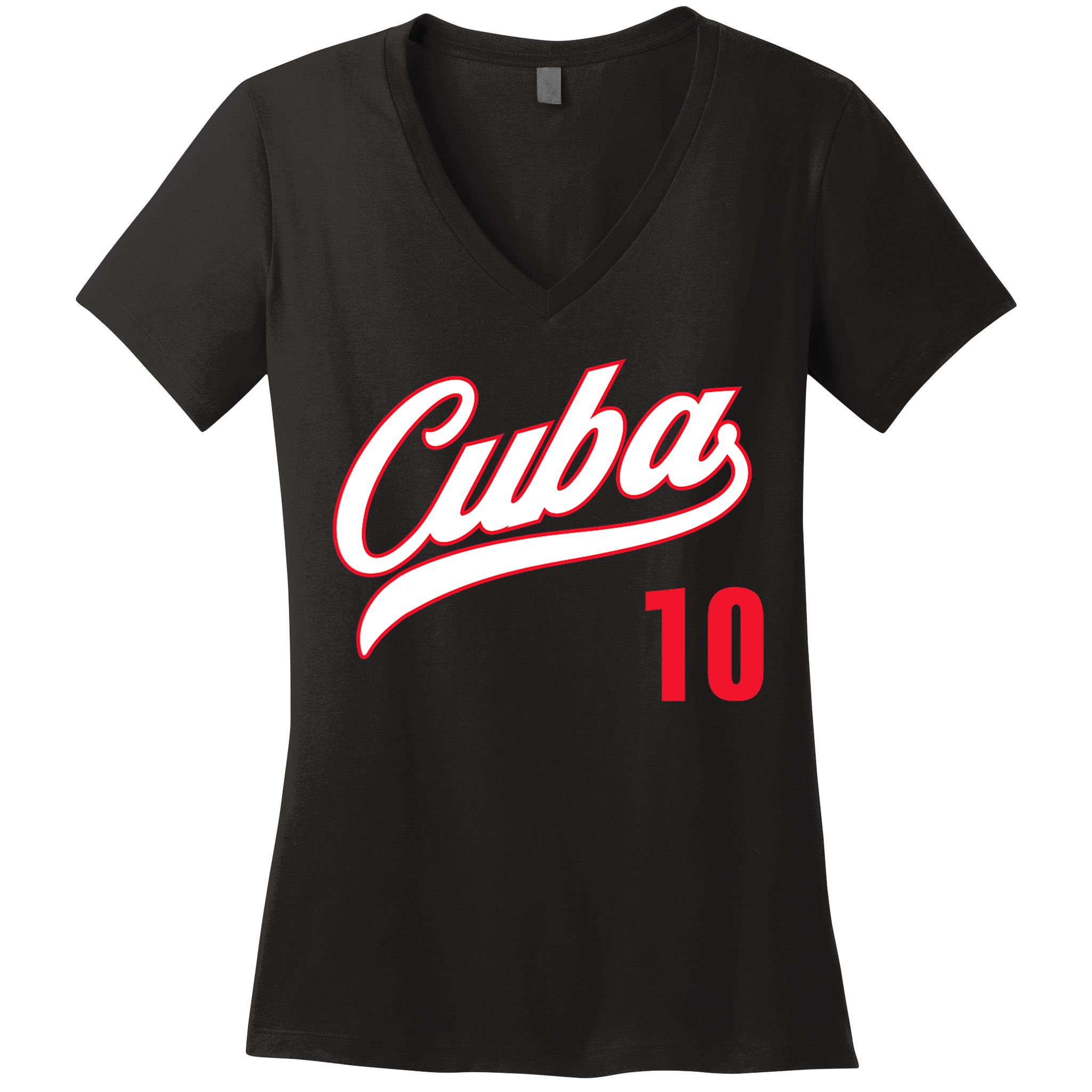 Cuba Baseball Remera Beisbol Cuban Jersey 10 Women's V-Neck T-Shirt