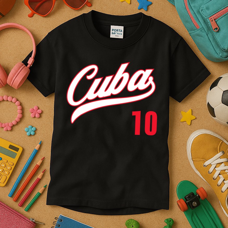 Cuba Baseball Remera Beisbol Cuban Jersey 10 Kids T-Shirt