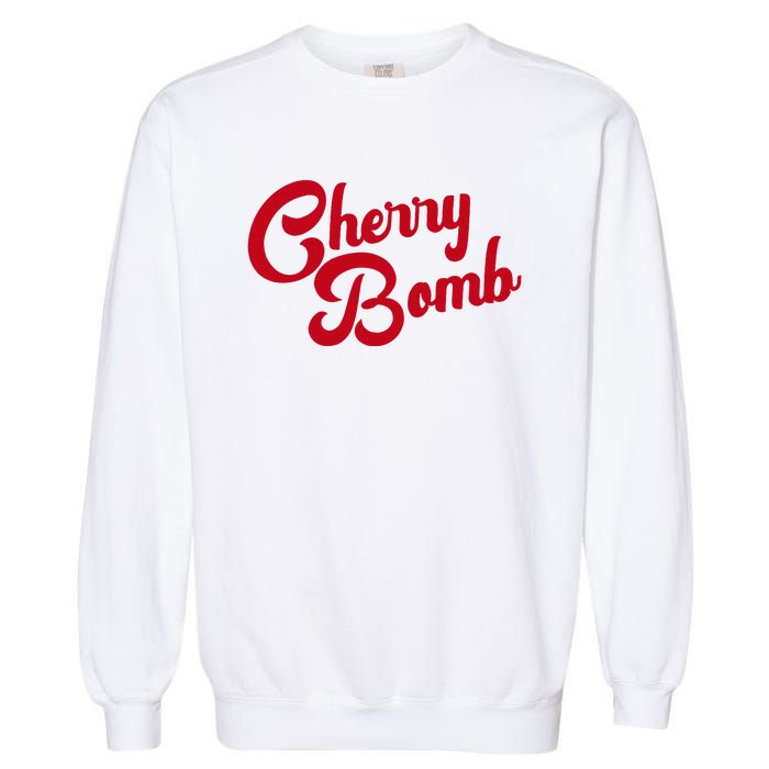 Cherry Bomb Retro Vintage Style Cute Graphic Garment-Dyed Sweatshirt