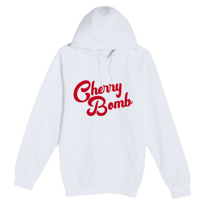 Cherry Bomb Retro Vintage Style Cute Graphic Premium Pullover Hoodie