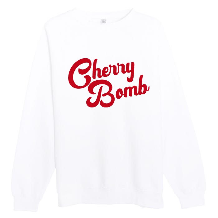 Cherry Bomb Retro Vintage Style Cute Graphic Premium Crewneck Sweatshirt