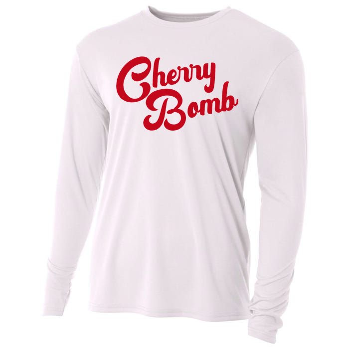 Cherry Bomb Retro Vintage Style Cute Graphic Cooling Performance Long Sleeve Crew