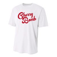 Cherry Bomb Retro Vintage Style Cute Graphic Performance Sprint T-Shirt