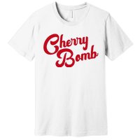 Cherry Bomb Retro Vintage Style Cute Graphic Premium T-Shirt