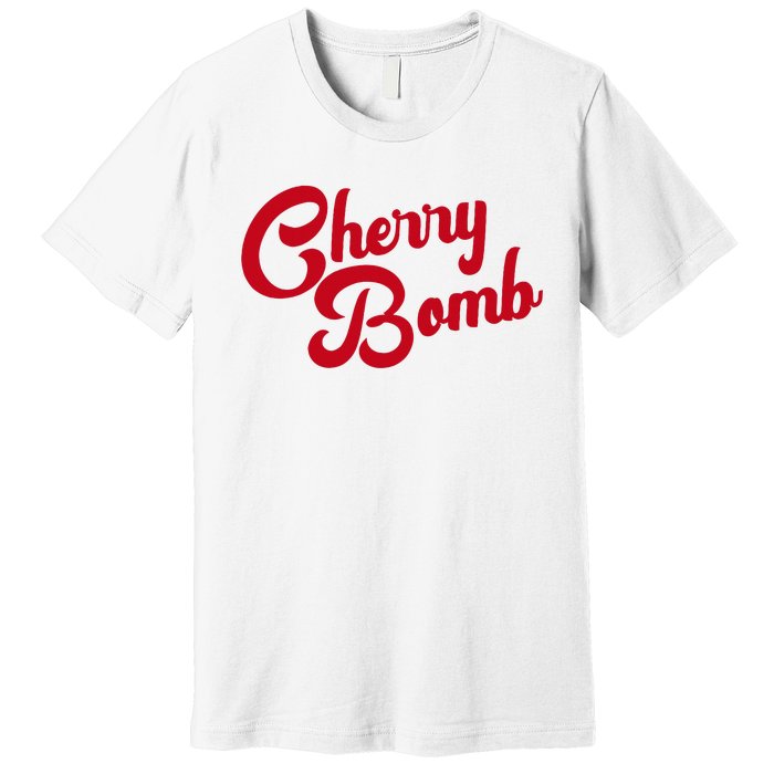 Cherry Bomb Retro Vintage Style Cute Graphic Premium T-Shirt