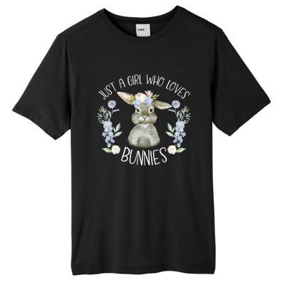 Cool Bunny Rabbit Gift Just A Girl Who Loves Bunnies Gift Tall Fusion ChromaSoft Performance T-Shirt