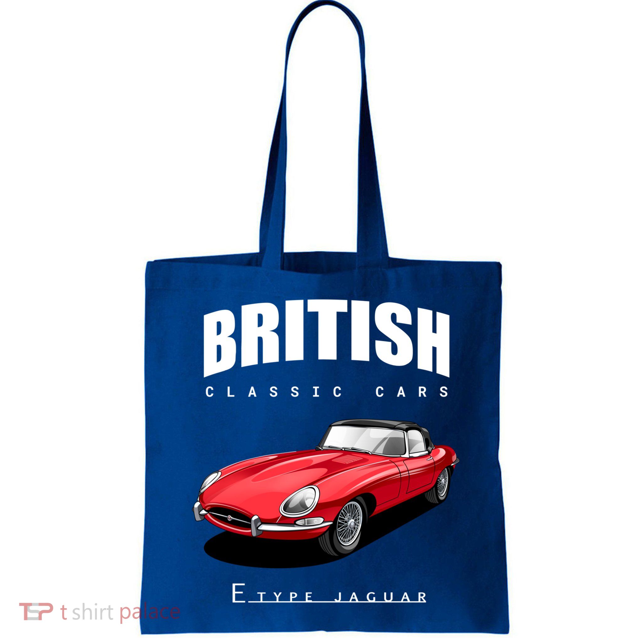 Classic British Red Etype Jaguar Convertible Sports Car Gift Bag