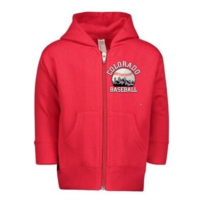 Colorado Baseball Rocky Mountain Team Toddler Zip Fleece Hoodie