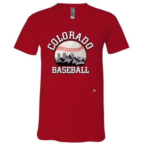 Colorado Baseball Rocky Mountain Team V-Neck T-Shirt