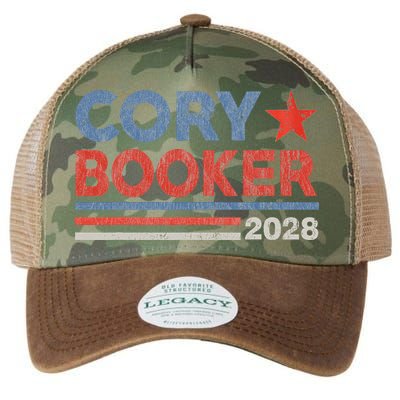 Cory Booker Retro Stripe Cory Booker For President 2028 Legacy Tie Dye Trucker Hat