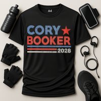 Cory Booker Retro Stripe Cory Booker For President 2028 Performance Shirt