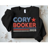 Cory Booker Retro Stripe Cory Booker For President 2028 Sweatshirt