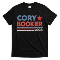 Cory Booker Retro Stripe Cory Booker For President 2028 T-Shirt