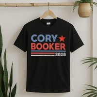 Cory Booker Retro Stripe Cory Booker For President 2028 T-Shirt