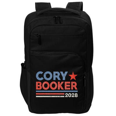 Cory Booker Retro Stripe Cory Booker For President 2028 Impact Tech Backpack