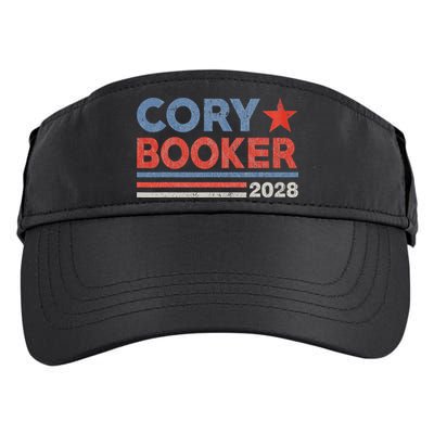 Cory Booker Retro Stripe Cory Booker For President 2028 Adult Drive Performance Visor