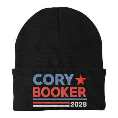 Cory Booker Retro Stripe Cory Booker For President 2028 Beanie