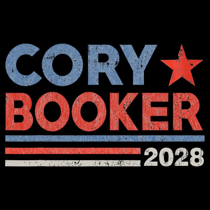 Cory Booker Retro Stripe Cory Booker For President 2028 16 in Basic Backpack