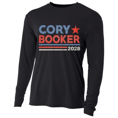 Cory Booker Retro Stripe Cory Booker For President 2028 Cooling Performance Long Sleeve Crew