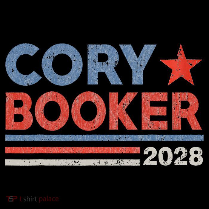 Cory Booker Retro Stripe Cory Booker For President 2028 Poster
