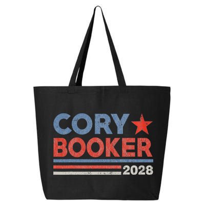 Cory Booker Retro Stripe Cory Booker For President 2028 25L Jumbo Tote