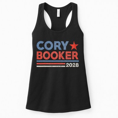 Cory Booker Retro Stripe Cory Booker For President 2028 Womens Tank Top