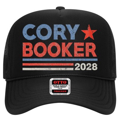 Cory Booker Retro Stripe Cory Booker For President 2028 Trucker Hat