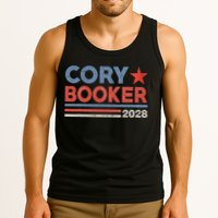 Cory Booker Retro Stripe Cory Booker For President 2028 Tank Top