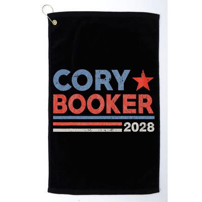 Cory Booker Retro Stripe Cory Booker For President 2028 Golf Towel