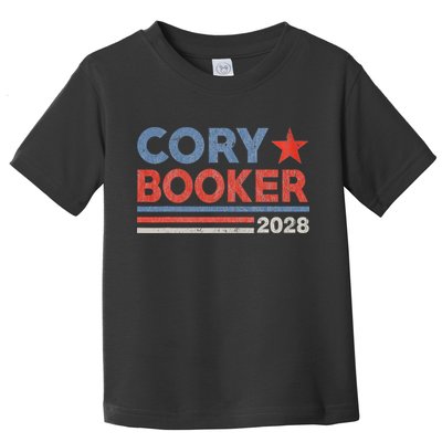 Cory Booker Retro Stripe Cory Booker For President 2028 Toddler T-Shirt