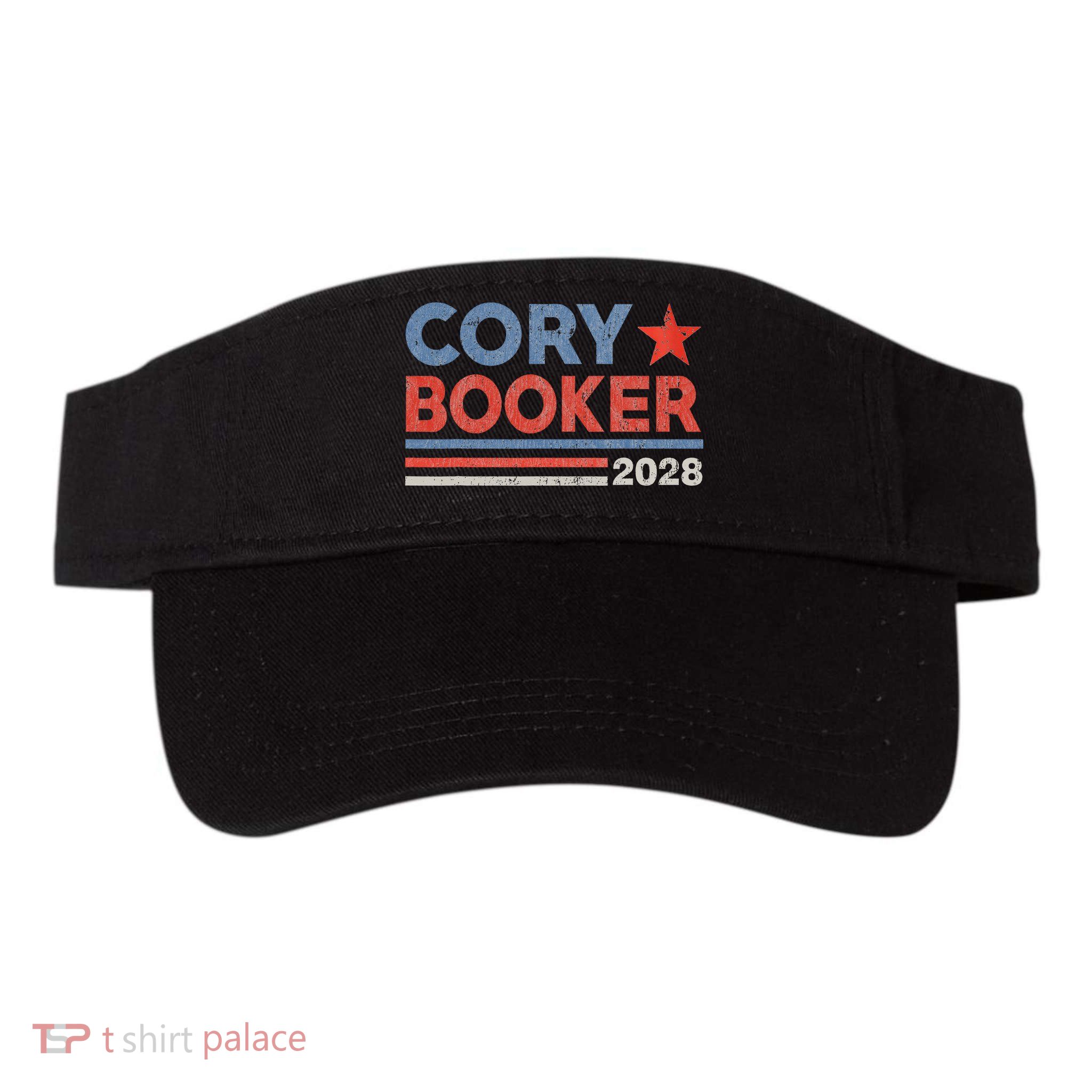 Cory Booker Retro Stripe Cory Booker For President 2028 Visor