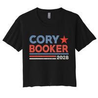 Cory Booker Retro Stripe Cory Booker For President 2028 Crop Top