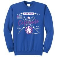 Colorado Baseball Rocky Mountain Skyline Baseball Sweatshirt