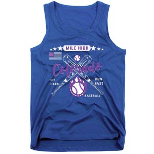 Colorado Baseball Rocky Mountain Skyline Baseball Tank Top