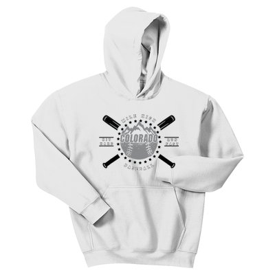 Colorado Baseball Rocky Mountains Graphic Design Kids Hoodie