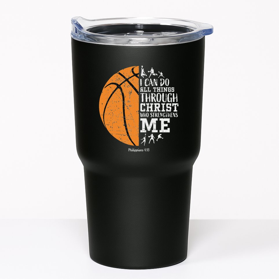 Christian Basketball Religious Gifts Tumbler